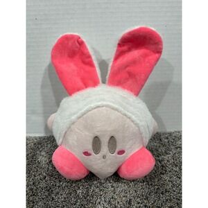 Plush Toy Kirby Pink Good Bunny Hat Easter Nintendo Stuffed Animal